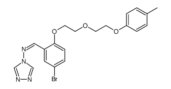 (Z)-1-[5-bromo-2-[2-[2-(4-methylphenoxy)ethoxy]ethoxy]phenyl]-N-(1,2,4-triazol-4-yl)methanimine结构式