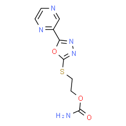 Ethanol, 2-[(5-pyrazinyl-1,3,4-oxadiazol-2-yl)thio]-, carbamate (ester) (9CI)结构式