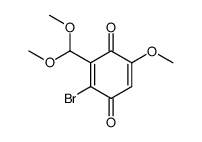 2-Dimethoxymethyl-3-bromo-6-methoxy-p-benzochinon Structure