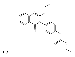 [4-(4-Oxo-2-propyl-4H-quinazolin-3-yl)-phenyl]-acetic acid ethyl ester; hydrochloride Structure