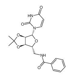 5'-benzamido-5'-deoxy-2',3'-O-isopropylideneuridine结构式