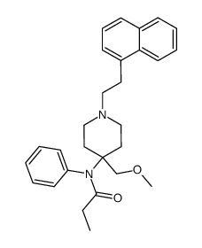 1-<2-(1-Napthyl)-ethyl>-4-(methoxymethyl)-4-(N-propionylanilino)-piperidin结构式