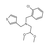 (2-chloro-benzyl)-(2,2-dimethoxy-ethyl)-thiophen-3-ylmethyl-amine结构式