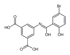 5-[(5-bromo-2-hydroxybenzoyl)amino]benzene-1,3-dicarboxylic acid Structure