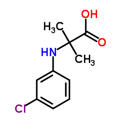 2-(3-CHLORO-PHENYLAMINO)-2-METHYL-PROPIONIC ACID structure