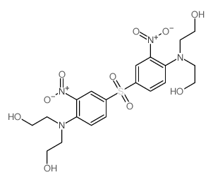 2-[[4-[4-(bis(2-hydroxyethyl)amino)-3-nitro-phenyl]sulfonyl-2-nitro-phenyl]-(2-hydroxyethyl)amino]ethanol structure