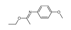 ethyl N-(p-methoxyphenyl)acetimidate结构式