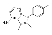 5,6-DIMETHYL-7-(4-METHYLPHENYL)-7H-PYRROLO[2,3-D]PYRIMIDIN-4-AMINE Structure