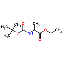 Ethyl N-{[(2-methyl-2-propanyl)oxy]carbonyl}alaninate Structure