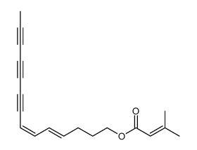 tetradeca-4,6-dien-8,10,12-triynyl 3-methylbut-2-enoate结构式