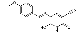 1,2-dihydro-6-hydroxy-5-[(4-methylphenyl)azo]-4-methyl-2-oxo-3-pyridinecarbonitrile结构式