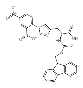 (2S)-3-[1-(2,4-Dinitrophenyl)-1H-imidazol-4-yl]-2-{[(9H-fluoren-9-ylmethoxy)carbonyl]amino}propanoic Structure