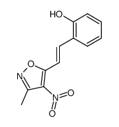 3-methyl-4-nitro-5-[2-(2-hydroxyphenyl)ethenyl]isoxazole结构式