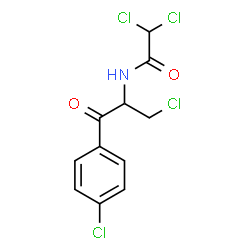 2,2-dichloro-N-[1-(chloromethyl)-2-(4-chlorophenyl)-2-oxoethyl]acetamide structure