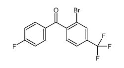 2-bromo-4'-fluoro-4-(trifluoromethyl)benzophenone结构式