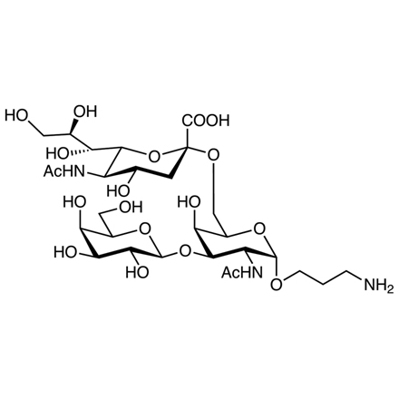 Galβ(1-3)[Neu5Acα(2-6)]GalNAc-α-丙胺结构式