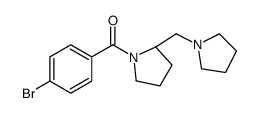 (4-bromophenyl)-[(2S)-2-(pyrrolidin-1-ylmethyl)pyrrolidin-1-yl]methanone Structure