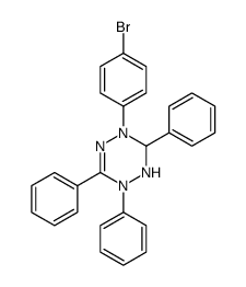 5-(4-bromophenyl)-2,3,6-triphenyl-1,6-dihydro-1,2,4,5-tetrazine结构式