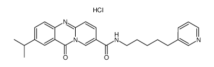 2-Isopropyl-11-oxo-11H-pyrido[2,1-b]quinazoline-8-carboxylic acid (5-pyridin-3-yl-pentyl)-amide; hydrochloride结构式