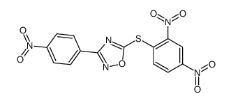 5-(2,4-dinitrophenyl)sulfanyl-3-(4-nitrophenyl)-1,2,4-oxadiazole Structure