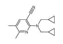 2-[bis(cyclopropylmethyl)amino]-5,6-dimethylpyridine-3-carbonitrile Structure