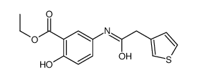 ethyl 2-hydroxy-5-[(2-thiophen-3-ylacetyl)amino]benzoate结构式