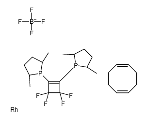 1,2-双[(2R,5R)-2,5-二甲基膦酰基]-3,3,4,4-四氟-1-环丁烯(1,5-环辛二烯)四氟硼酸铑(I)图片