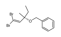 (((1,1-dibromo-3-methylpent-1-en-3-yl)oxy)methyl)benzene Structure