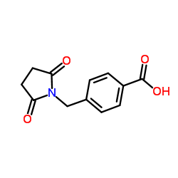 4-[(2,5-Dioxo-1-pyrrolidinyl)methyl]benzoic acid结构式