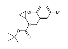 (5-溴-2-氯-苄基)-环丙基-氨基甲酸叔丁酯结构式