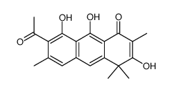 7-Acetyl-3,8,9-trihydroxy-2,4,4,6-tetramethylanthracen-1(4H)-one Structure