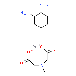 N-methyliminodiacetato-1,2-diaminocyclohexane platinum(II)结构式