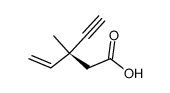 (+)-(R)-3-methyl-3-vinyl-4-pentynoic acid结构式