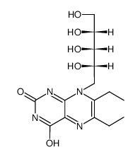 6,7-diethyl-8-D-ribitol-1-yl-8H-pteridine-2,4-dione结构式