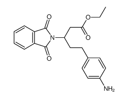 5-(4-amino-phenyl)-3-phthalimido-pentanoic acid ethyl ester结构式