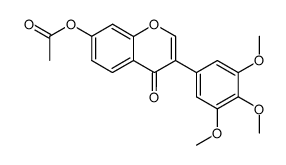 7-Acetoxy-3',4',5'-trimethoxy-isoflavon结构式