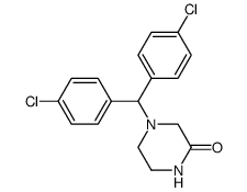 4-(bis(4-chlorophenyl)methyl)piperazin-2-one Structure