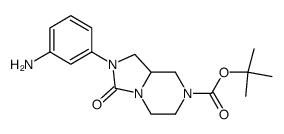 tert-butyl 2-(3-aminophenyl)-3-oxohexahydroimidazo[1,5-a]pyrazine-7(1H)-carboxylate Structure