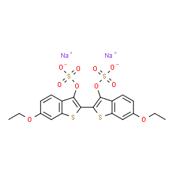 disodium 6,6'-diethoxy[2,2'-bibenzo[b]thiophene]-3,3'-diyl disulphate结构式