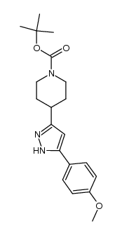 tert-butyl 4-(5-(4-methoxyphenyl)-1H-pyrazol-3-yl)piperidine-1-carboxylate Structure