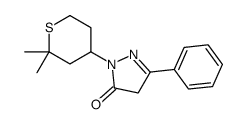 2-(2,2-dimethylthian-4-yl)-5-phenyl-4H-pyrazol-3-one结构式