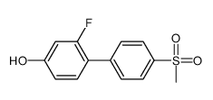 3-fluoro-4-(4-methylsulfonylphenyl)phenol结构式