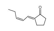 (E)-2-((Z)-pent-2-en-1-ylidene)cyclopentanone Structure