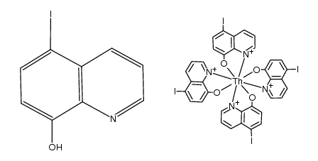 tetrakis(5-iodo-8-quinolinolato)thorium(IV) * 5-iodo-8-quinolinol Structure