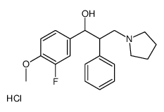 1-(3-fluoro-4-methoxyphenyl)-2-phenyl-3-pyrrolidin-1-ylpropan-1-ol,hydrochloride结构式