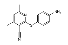 2-(4-aminophenyl)sulfanyl-4,6-dimethylpyridine-3-carbonitrile Structure