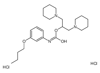 1,3-di(piperidin-1-yl)propan-2-yl N-(3-butoxyphenyl)carbamate,dihydrochloride Structure