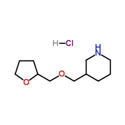 3-[(Tetrahydro-2-furanylmethoxy)methyl]piperidine hydrochloride (1:1)结构式