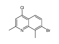 7-Bromo-4-chloro-2,8-dimethylquinoline Structure