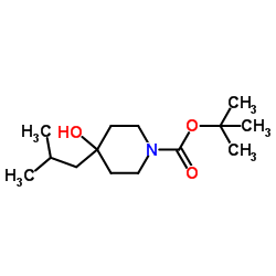 1-Piperidinecarboxylic acid, 4-hydroxy-4-(2-methylpropyl)-, 1,1-dimethylethyl ester picture